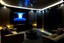 Placeholder: a dedicated home cinema room with LED ambient lighting in the walls