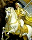 Placeholder: Alexander the Great on his horse Renaissance oil painting finely intricate hyper-detailed yellow cream silver and white full body 8k artwork