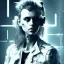 Placeholder: Danish singer MØ face,Abstract Yoji Shinkawa,cyberpunk,