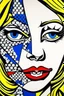 Placeholder: 4 DIMENSIONAL FACE OF WISDOM in the style of roy lichtenstein