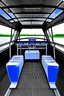 Placeholder: internal view of 23 meter 10 Passenger stand alone seat fiber boat with Yamaha outboard engine