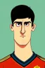 Placeholder: Thibaut Courtois Belgian football player ,cartoon 2d