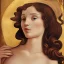 Placeholder: portrait of a beautiful brunette busty woman Sandro Botticelli style