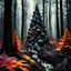 Placeholder: Hyperrealistic photograph, polaroid, irregular black spots, 8k, 3d render, Zdenek Burian, melting horror, tridimensional figures, intricate patterns, forest, sinister scribbles, colors, shot on Hasselblad, Yves Tanguy, tragicomic