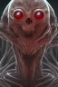 Placeholder: green alien, head, evil, red eyes, big silver teeth, weapons, blood, 8k, finely detailed, photo realistic, HR Giger style