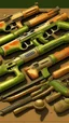 Placeholder: photorealistic, military cybernetics, weapons test, military colors, browns, beige, green, rust