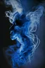 Placeholder: blue smoke in a shape of a smoke person smoke smoke cloud