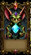 Placeholder: hobgoblin gremlin with gem card with ornate frame