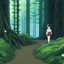 Placeholder: Ghibli, forêt, scintillant, très detaillé, créature mystérieuse