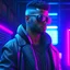 Placeholder: Cyberpunk man in three dimensions