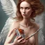 Placeholder: A beautiful angel smoking a pipe, body parts and anatomy with high resolution, painting with full HD quality, 4K, 8K, 16K, amazing artwork.