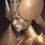 Placeholder: sango fantasy, fantasy magic, intricate, sharp focus, illustration, highly detailed, digital painting, concept art, matte, masterpiece head sexy Asian beauty blond hair space lady silver tiger head Egyptian princess pyramid