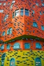 Placeholder: A crazy surreal building with flying fishes by artist "Sandy Skoglund",by artist "Hundertwasser",by artist "Victor Enrich"