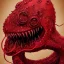 Placeholder: Red Tentacle monster with teeth, horror