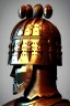 Placeholder: The helmet of the Roman centurion is made in STYLIZED STYLE. lOGOTYPE, ICON.Image of high quality in 8 K