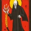 Placeholder:  Nosferatu vampire with a tentacle beard as a Russian Orthodox