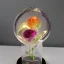 Placeholder: transparent multicolor crystal rose