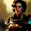 Placeholder: Drawing of beautiful face,'beautiful,Busty Cait(Fallout4)',intense stare, ancient skintight armor, balanciaga fashion clothe painting by gaston bussiere, greg rutkowski, yoji shinkawa, yoshitaka amano, tsutomu nihei, donato giancola, tim hildebrandt, Oil on canvas, cinematic composition, extreme detail,fit full head inside picture,16k