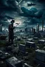 Placeholder: An image of a desolate graveyard under a brooding sky, a lone grave digger with a shovel, surrounded by abstract, futuristic elements. The open grave is filled with crisp, high-resolution stacks of money, conveying a sense of isolation and melancholy.