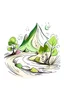 Placeholder: Landscape design logo, rough sketch colour