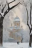 Placeholder: old park from the city center Profile picture Women Alexandra "Sasha" Aleksejevna Luss fantasy bombshells oil paiting Gustav Klimt style Once upon a frosty time Once upon a night time Stocholm city farther from the city center was an old park where the trees had bent under the heavy snow, forming beautiful white arches