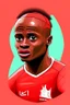 Placeholder: Sadio Mane Footballer cartoon 2d