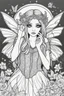 Placeholder: goth fairy coloring page