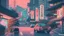 Placeholder: soothing 80s Japanese city ,