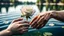 Placeholder: close up Back view couple holding hands close a lake, a white rose swims on the water, in the blur background a lake, some green trees, ultra detailed, sharp focus, perfect anatomy, perfect hands with fingers, perfect photo