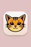 Placeholder: create cat head iOS icon only use 2 colors simple rectangle