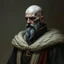 Placeholder: A bald greyskinned noble with a renaissance coat fantasy grimdark realistic