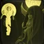 Placeholder: Daguerrotype close up some mysterious figures, odd background, Hieronymus Bosch Max Ernst ambient light, by Minicavio Quollati and Marlost Endgulp, Amano, Botticelli, Alphonse Mucha
