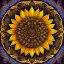 Placeholder: Stylized sunflower with mandala