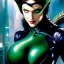 Placeholder: portrait 'beautiful Sexy Busty CatWoman',crystal clear green eyes,painting by gaston bussiere, greg rutkowski, yoji shinkawa, yoshitaka amano, tsutomu nihei, donato giancola, tim hildebrandt, oil on canvas, cinematic composition, extreme detail,fit full head inside picture,32k