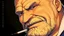 Placeholder: Old man smoking comic style