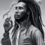 Placeholder: bob marley , unreal engine 5, artistic lighting, highly detailed, photorealistic, fantasy ,hazel eyes . smoke . futuristic .