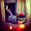 Placeholder: Creepy photo, 'stranger things' cat, bat, new year party, sneaking sensation of a small boy