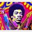 Placeholder: JIMI HENDRIX PEACE electric guitar PEACE psychedelic hippie trippy acid LSD PEACE GUITAR peacesign HIPPIE FLAG '60s Pop Artist Peter Max