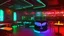 Placeholder: cybercafe with neon lights