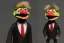 Placeholder: Muppet trump in a suit all alone