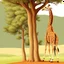 Placeholder: Bottom giraffe and top tree