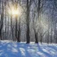 Placeholder: winter landscape, crystal, sun, hyperreal