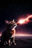 Placeholder: A cat shooting into outerspace