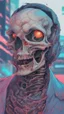 Placeholder: a close up of a person with a skull on their head, anime skull portrait man, scary detailed art in color, hiroyuki-mitsume takahashi, nychos art aesthetic, half man half skeleton, anime cyberpunk art, colored manga art, rossdraws pastel vibrant, hot colors. insanely detailed, beautiful anime portrait, stunning anime face portrait, scary art in color