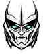 Placeholder: Transformer prime face, vectorized, white background