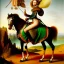 Placeholder: fullbody portrait of beautiful booty busty with big green eyes woman riding a horse by JAN VAN EYCK 8k