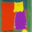 Placeholder: Romanian kitty in the style of mark rothko