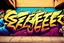 Placeholder: a graffiti mural wall with the word cell street fighter 6 style