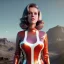 Placeholder: Ultra Realistic retro sci-fi portrait supermarket image from 1960, many explosions, sweet young Jane Fonda, tight latex suit, weapon, fighting stance, soft color, highly detailed, unreal engine 5, ray tracing, RTX, lumen lighting, ultra detail, volumetric lighting, 3d, finely drawn, high definition, high resolution.