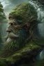 Placeholder: bearded man's head made of ancient weathered stone with a landscape growing on it admidst trees, roots and vines and moss. matte painting by Tomasz Alen Kopera, Dariusz Zawadzki, Zdzisław Beksiński, surreal, colourful, concept art, award winning. razor sharp quality